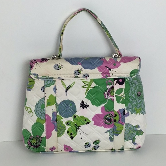 Vera Bradley Handbag Limited Edition Spring Butterfly Floral Nicole Sateen - Picture 5 of 8